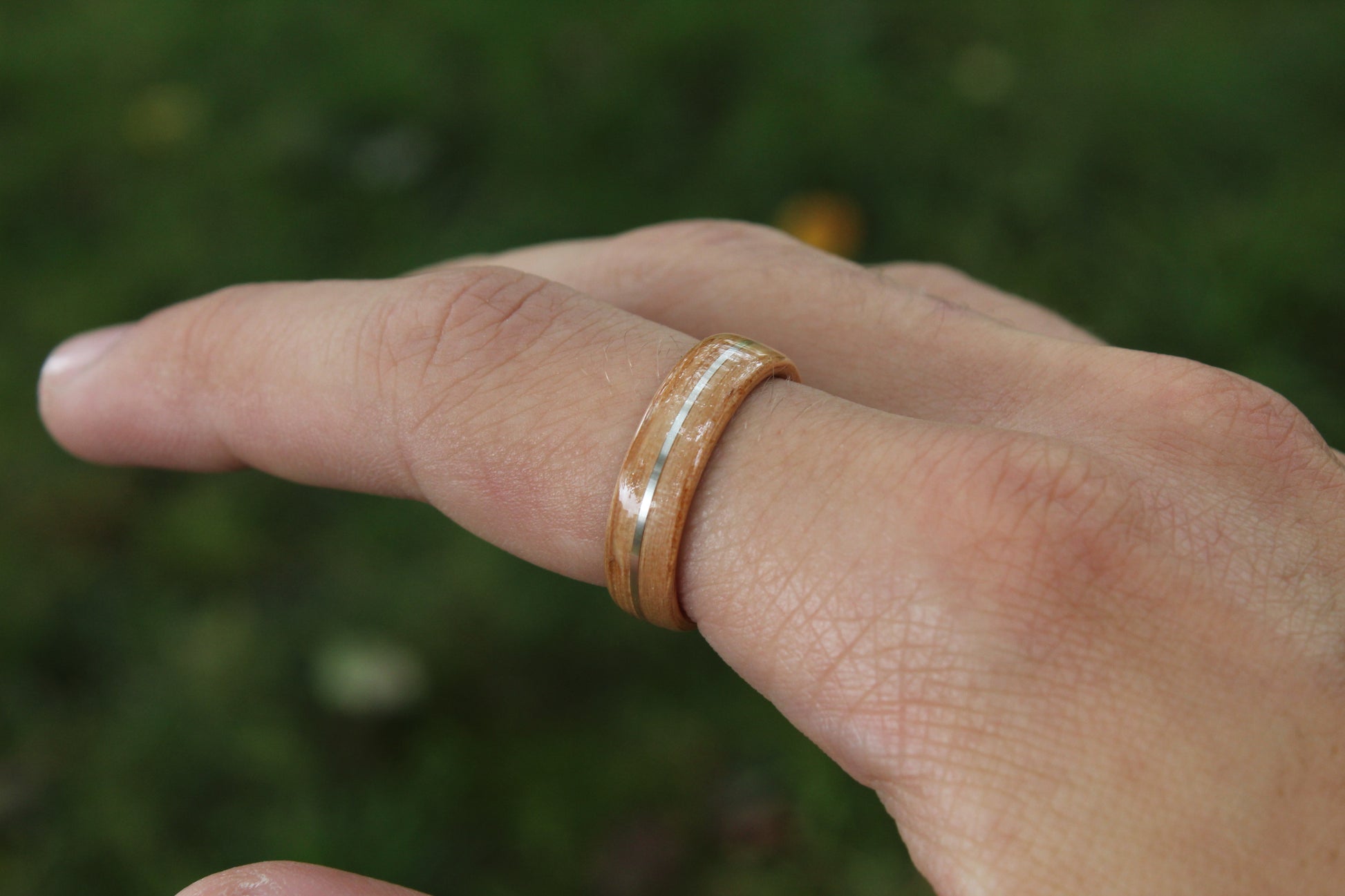 red oak wooden ring