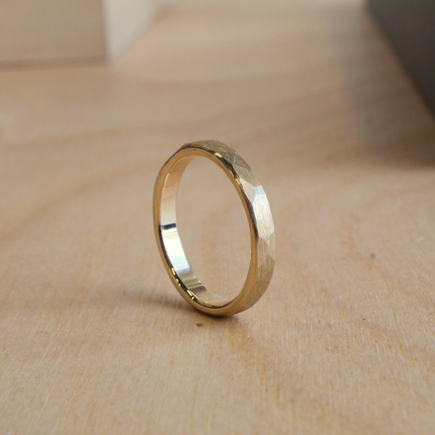 modern yellow gold ring