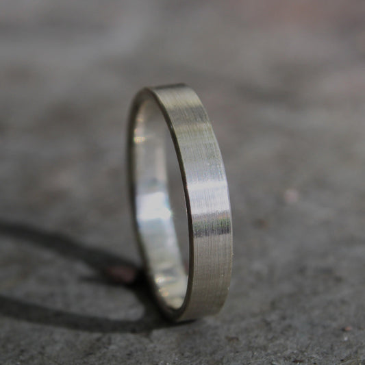 Slim silver ring
