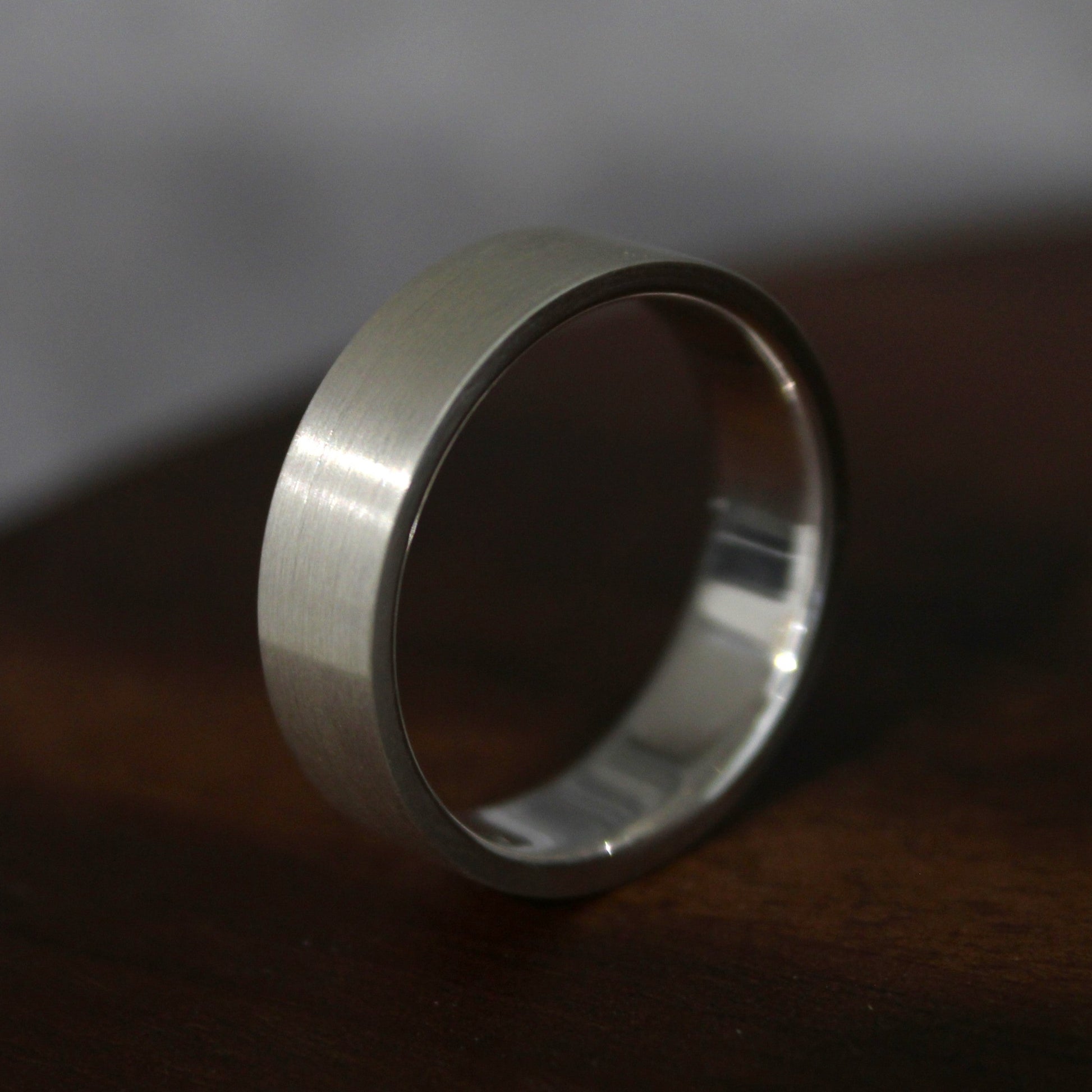 Silver ring brushed finish