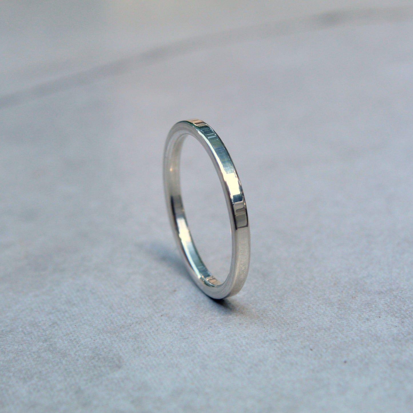 polished silver ring