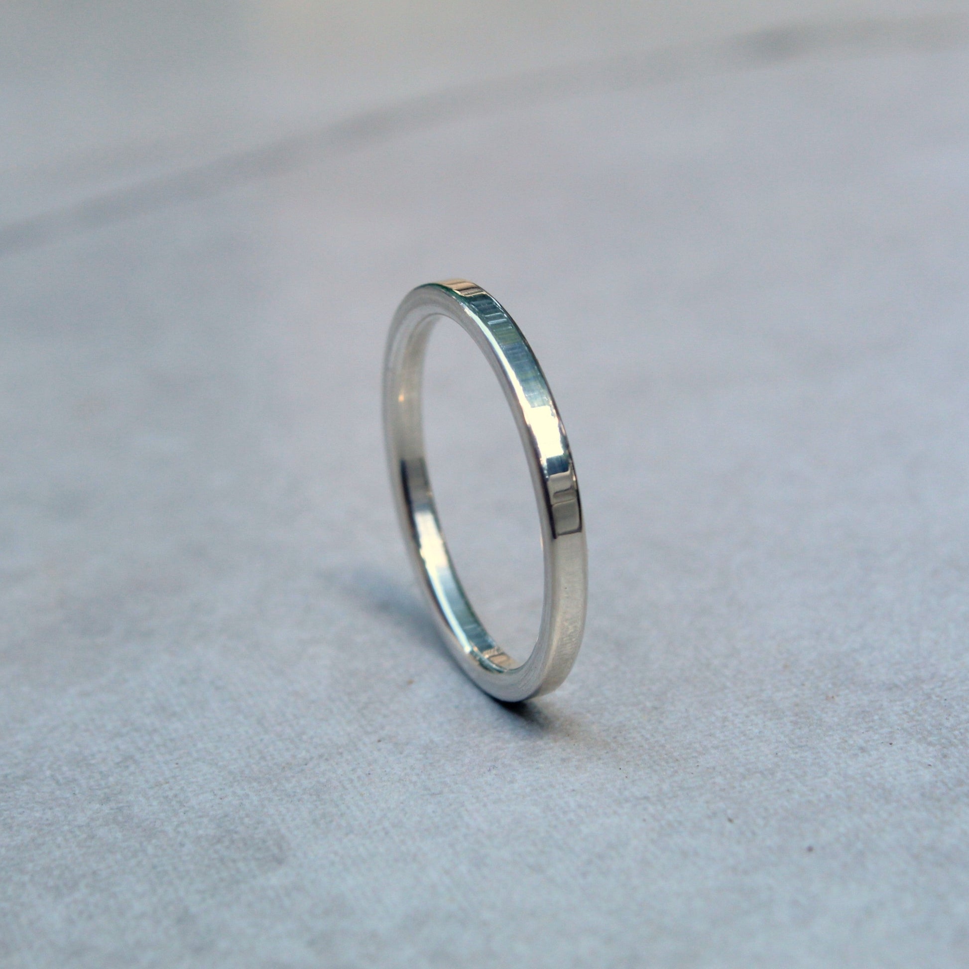 polished silver ring