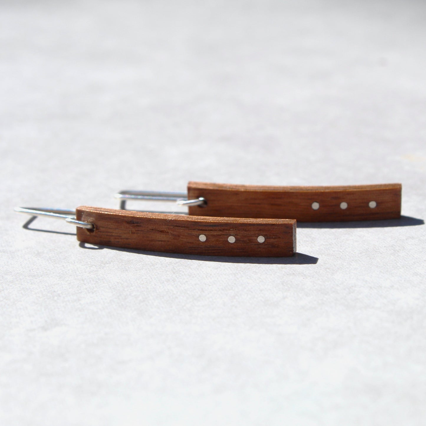 Arced Dotted Inlay Earrings