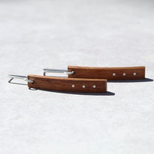 Arced Dotted Inlay Earrings