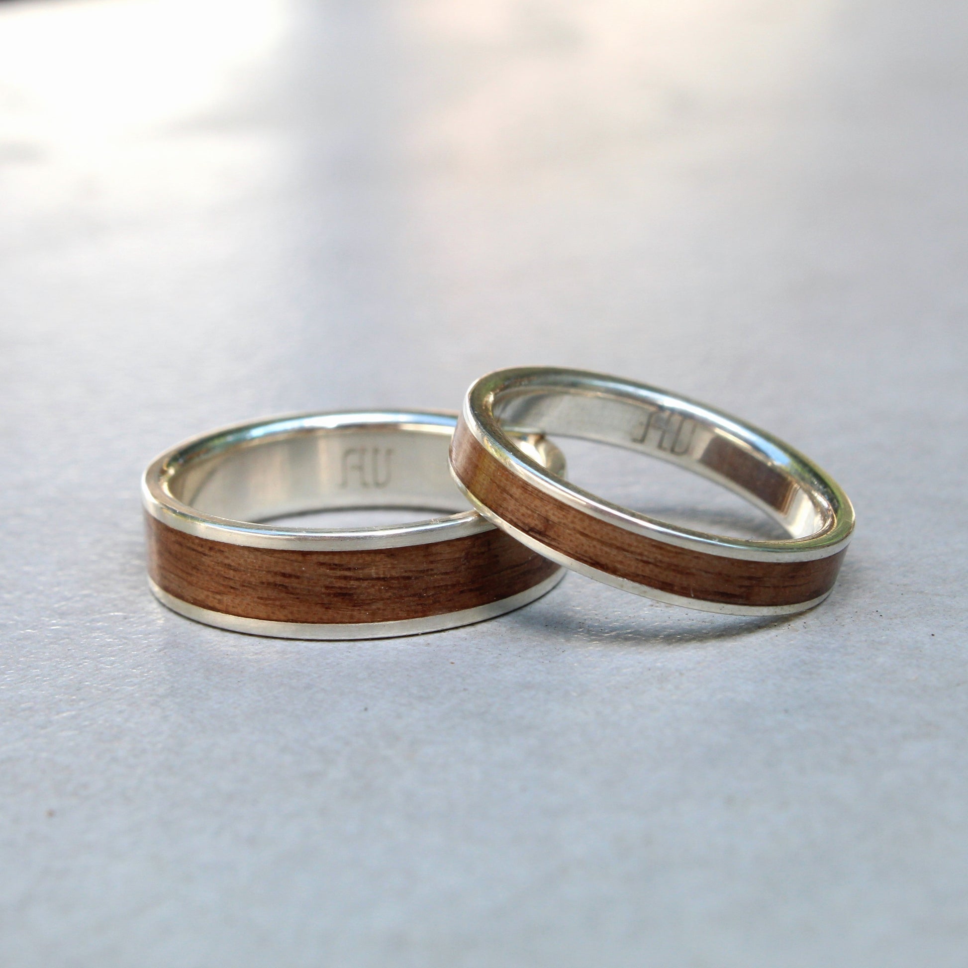 Walnut Wood Ring Set
