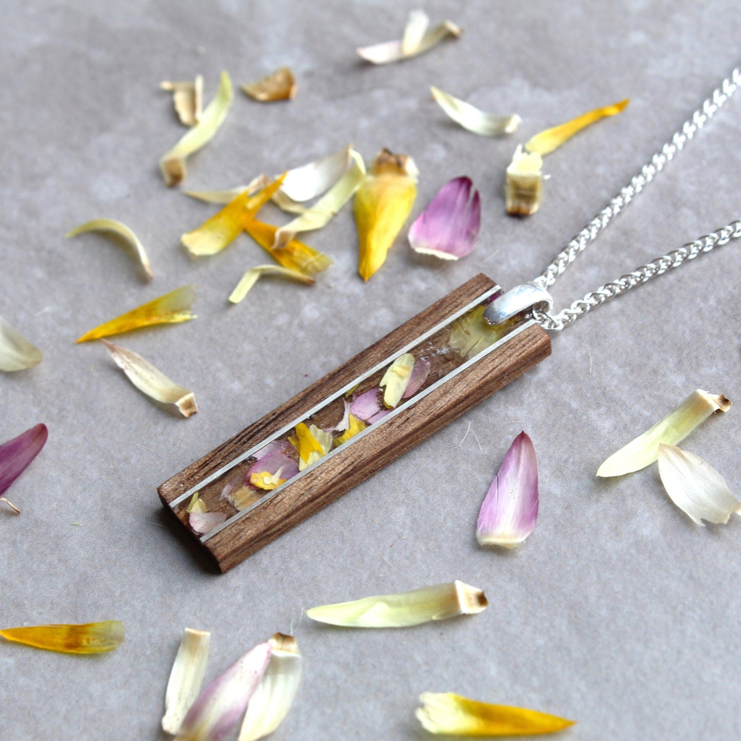 Chrysanthemum pendant necklace