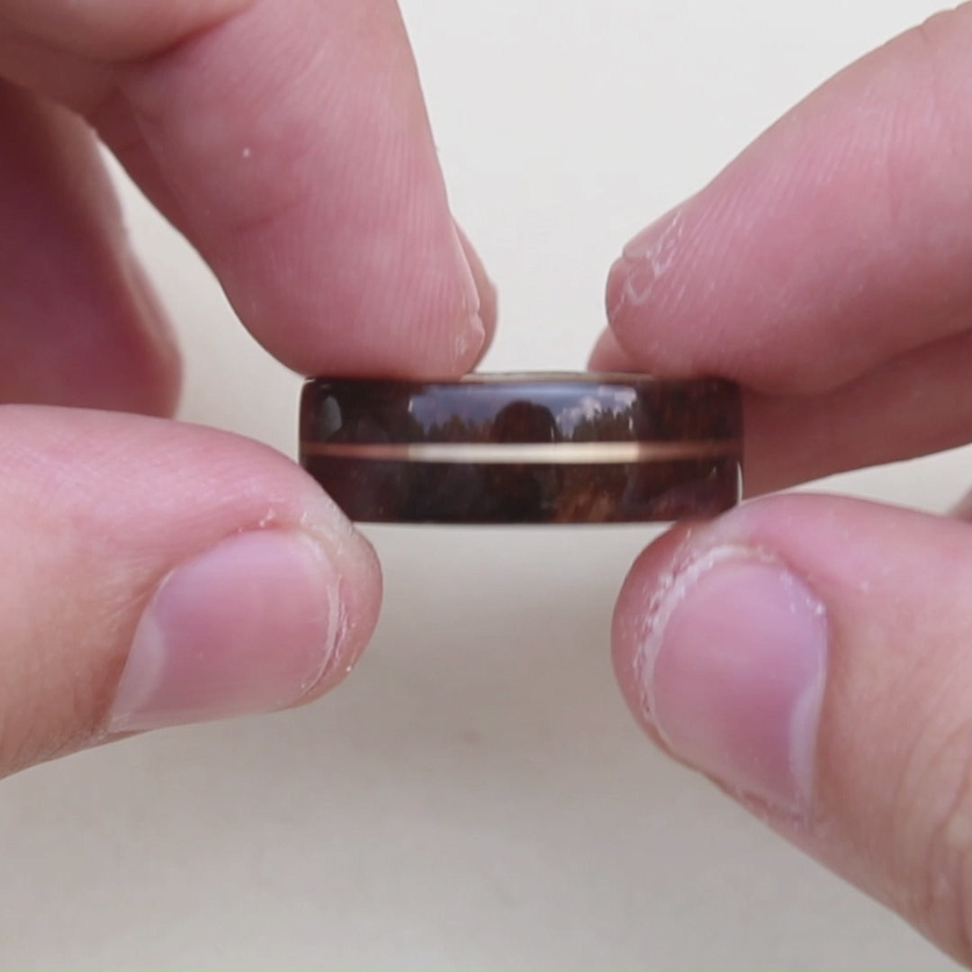 Wooden wedding ring