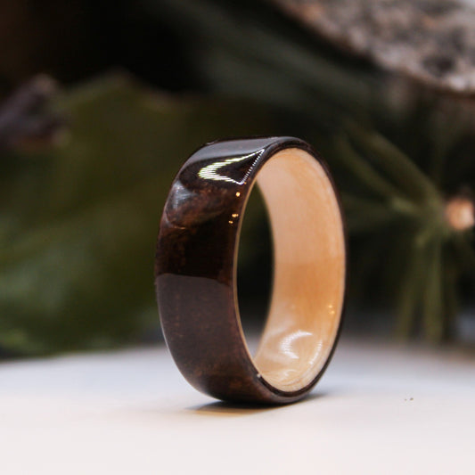 Dark wood ring