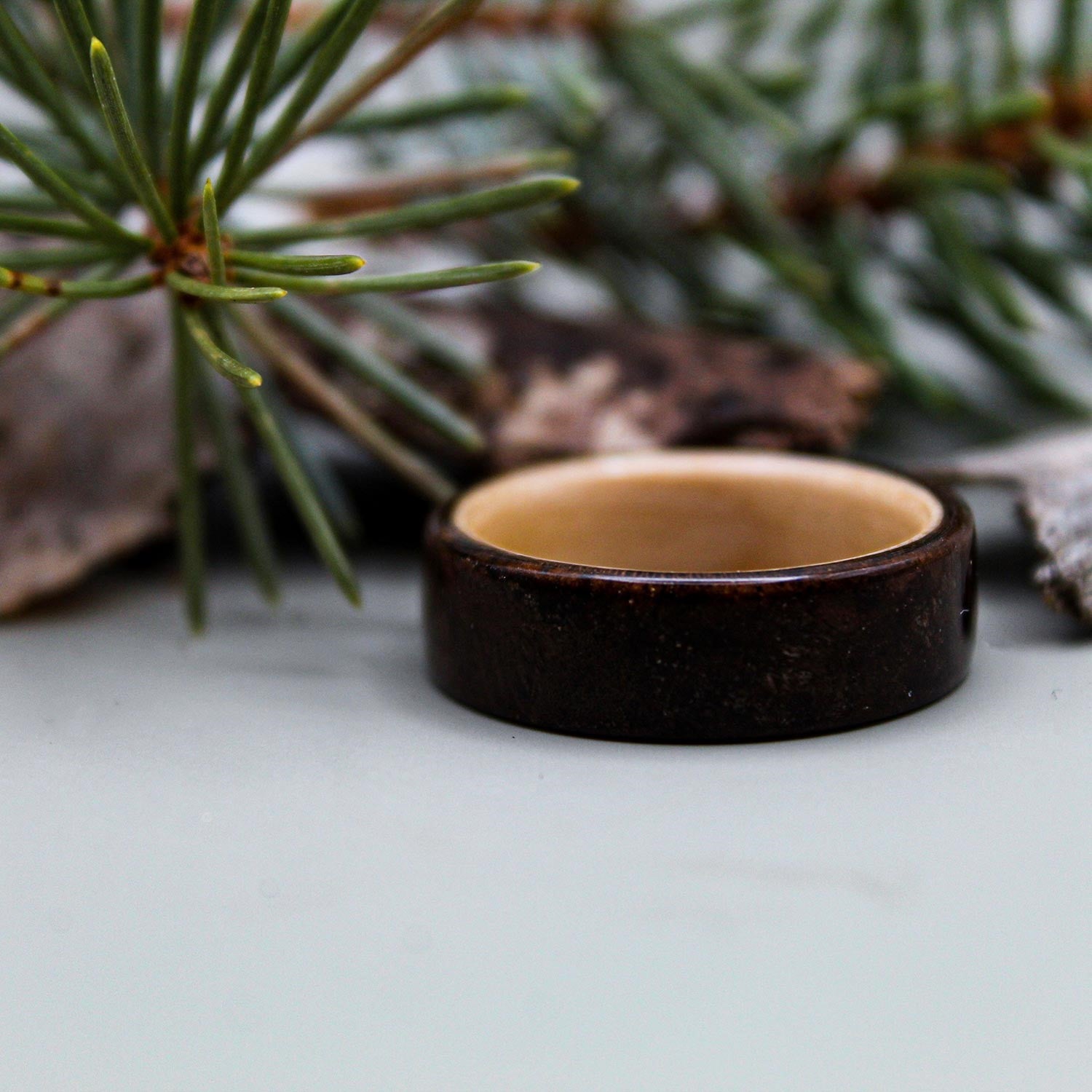 Dark wood ring
