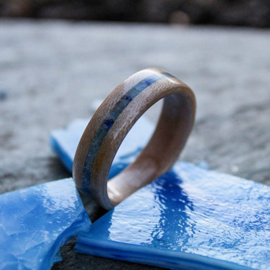 stained glass inlaid ring