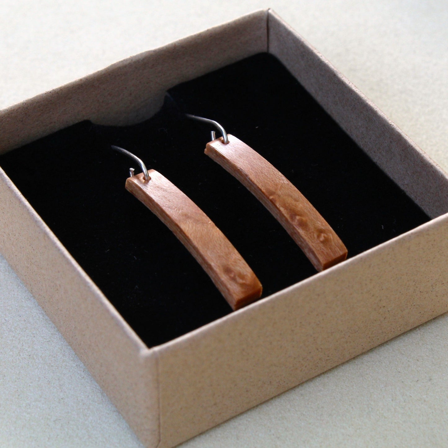 Maple wood earrings