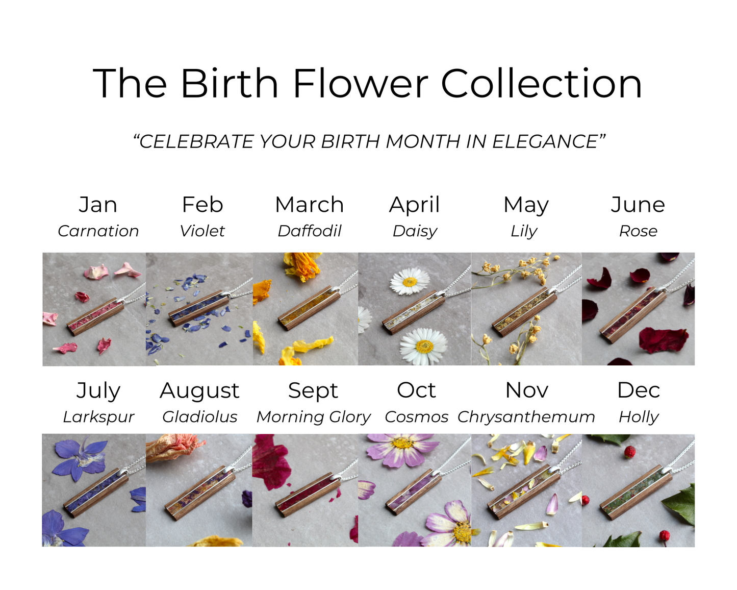 Birth Flower Pendant