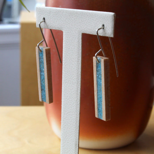 blue glass earrings