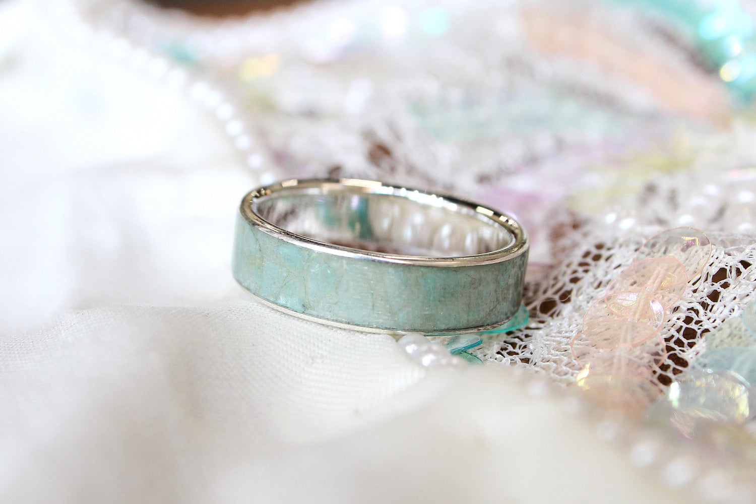 Wedding dress fabric ring
