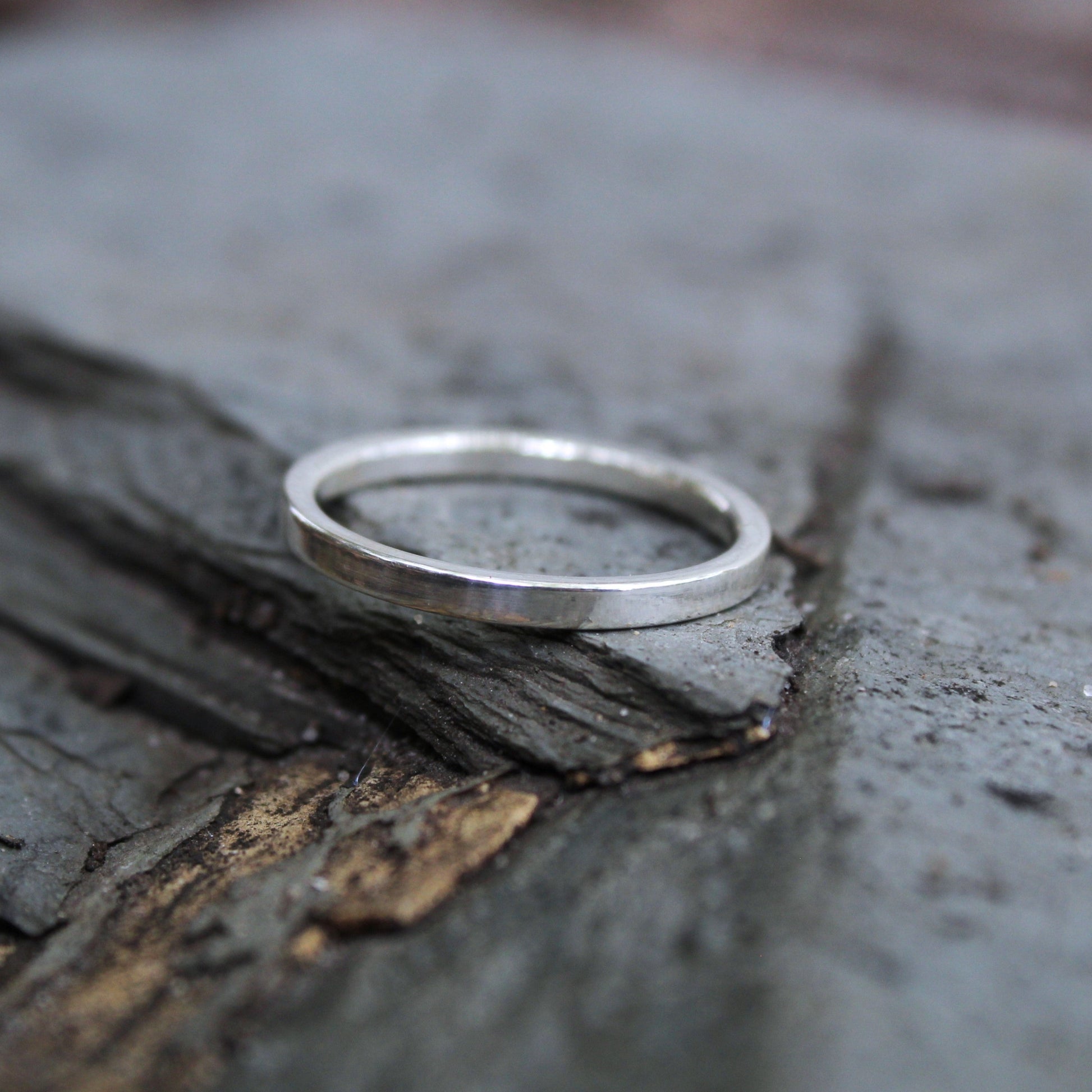 silver stacking ring 