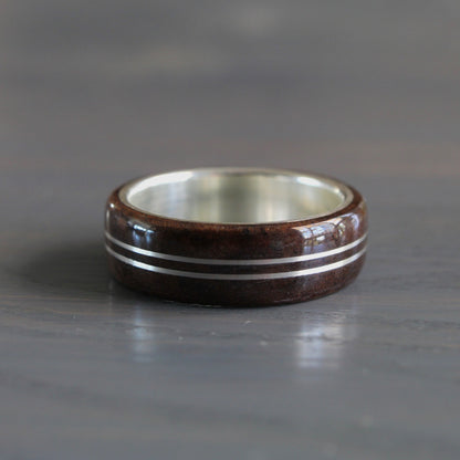 dark wood wedding ring