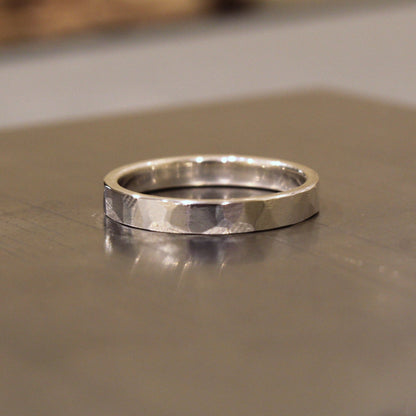 silver facet ring