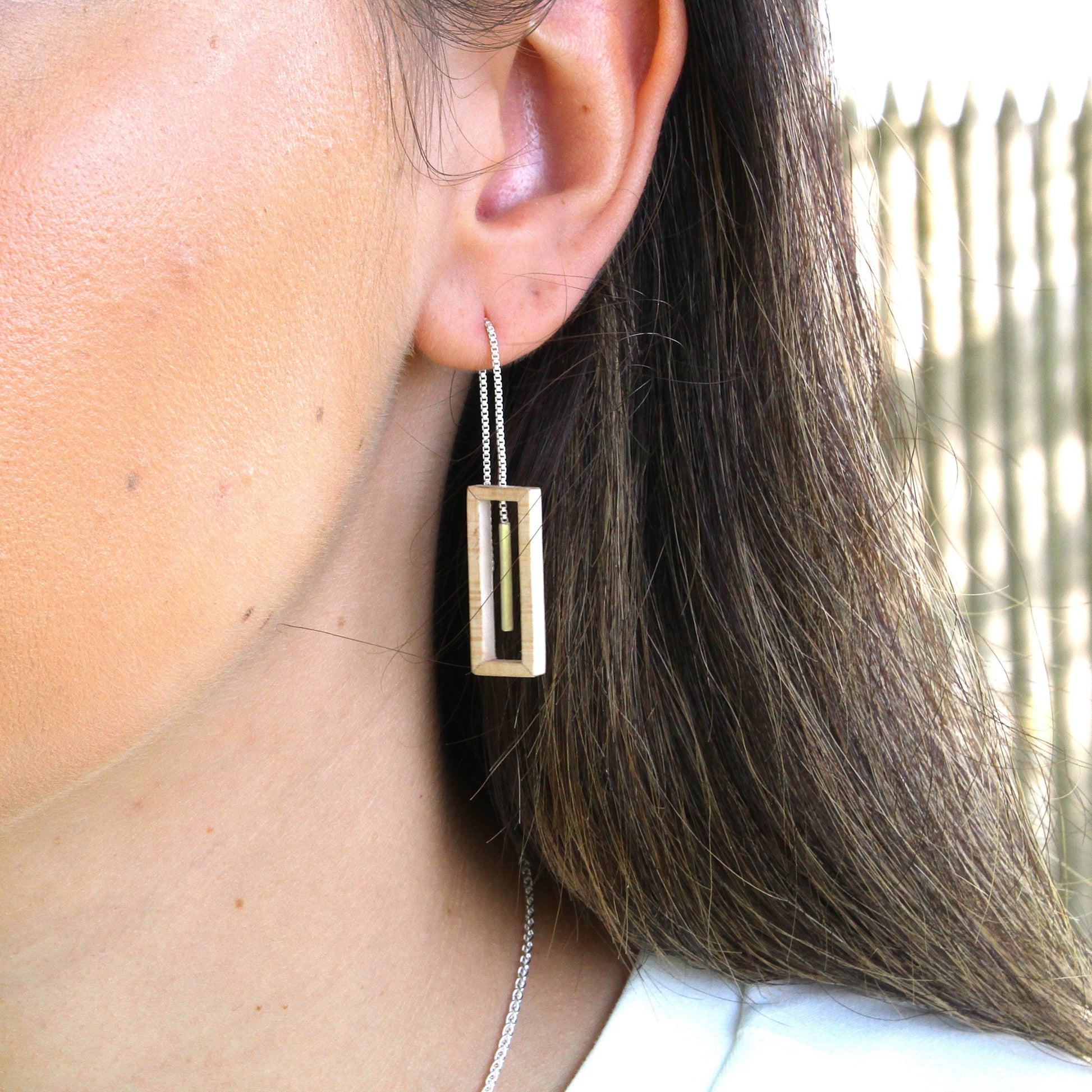 mini frame earrings