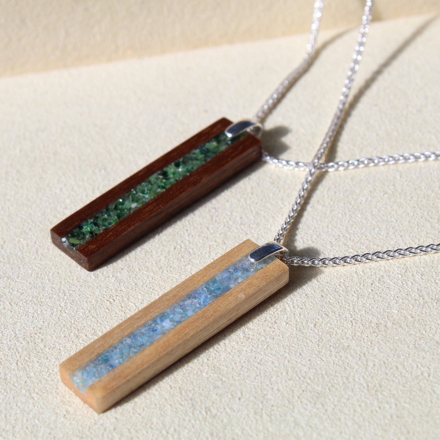 Stained glass necklaces