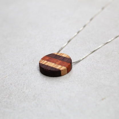 Striped Circle Necklace