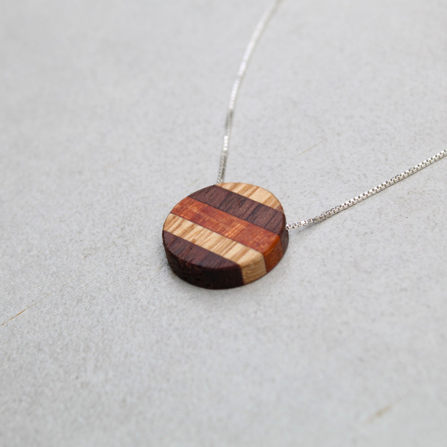 Striped Circle Necklace