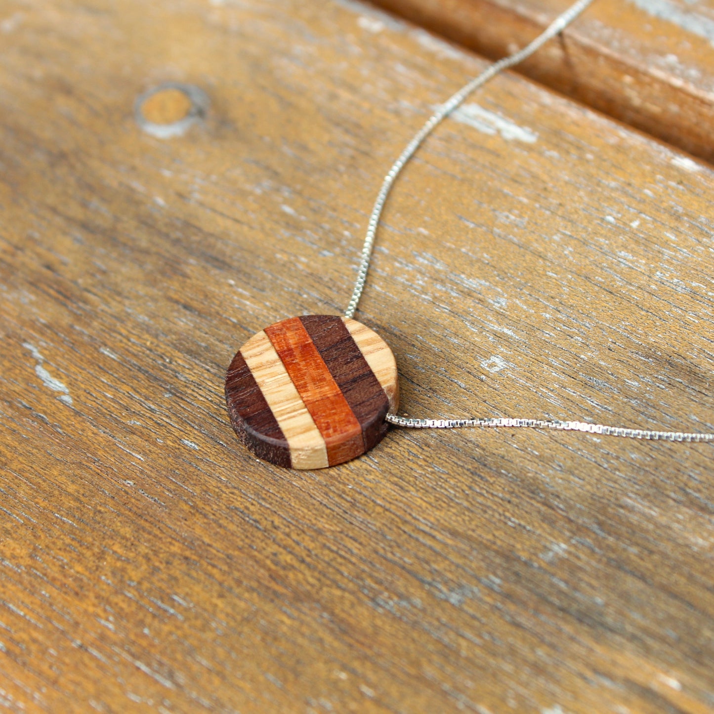 Striped Circle Necklace