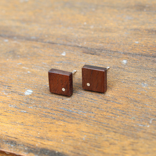 Walnut Dotted Studs