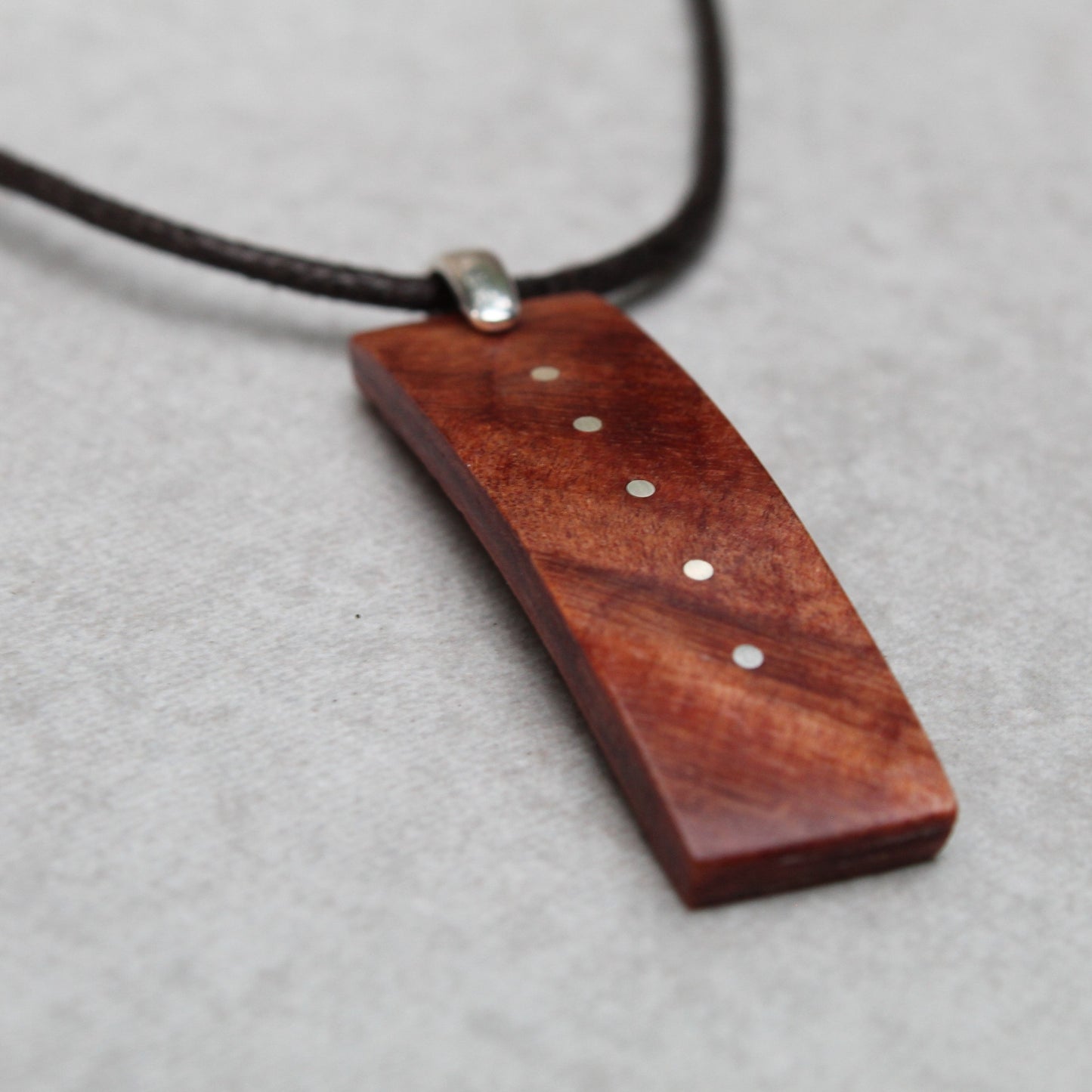 Redwood pendant with cord