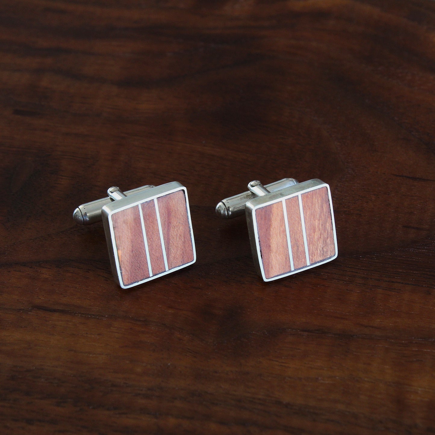 Inlaid Cufflinks | Silver