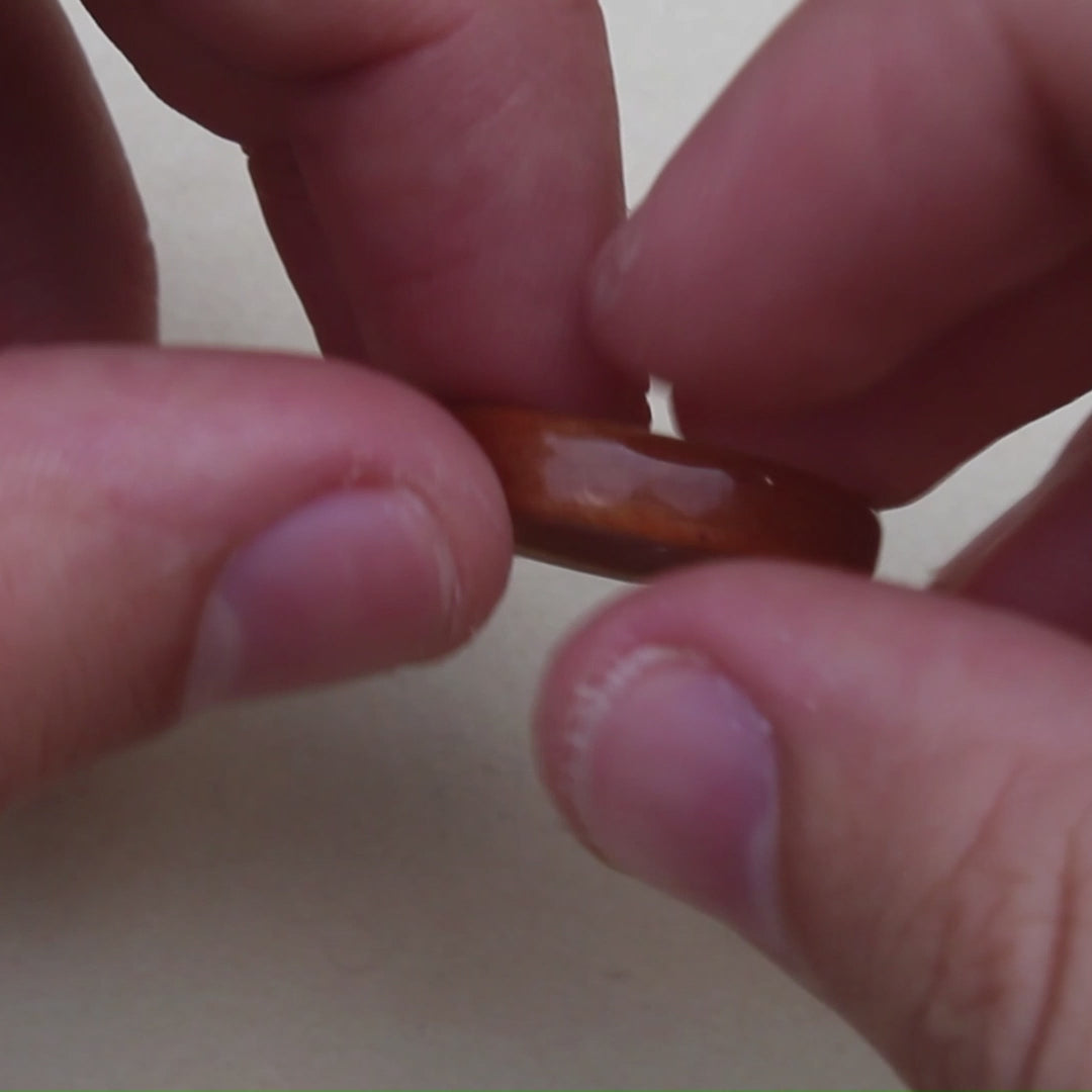 wooden ring cherry and maple