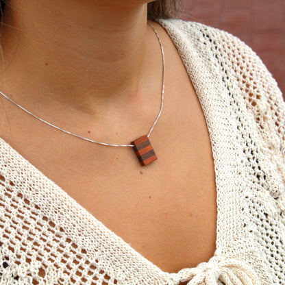 Striped Rectangle Pendant