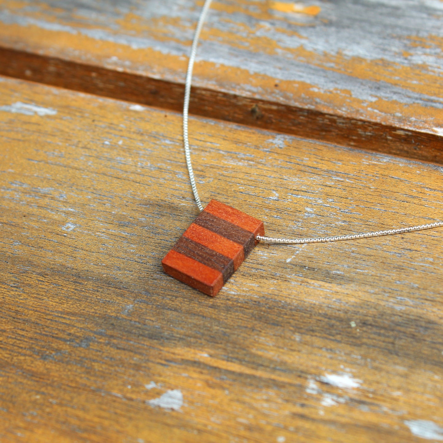 Striped Rectangle Pendant